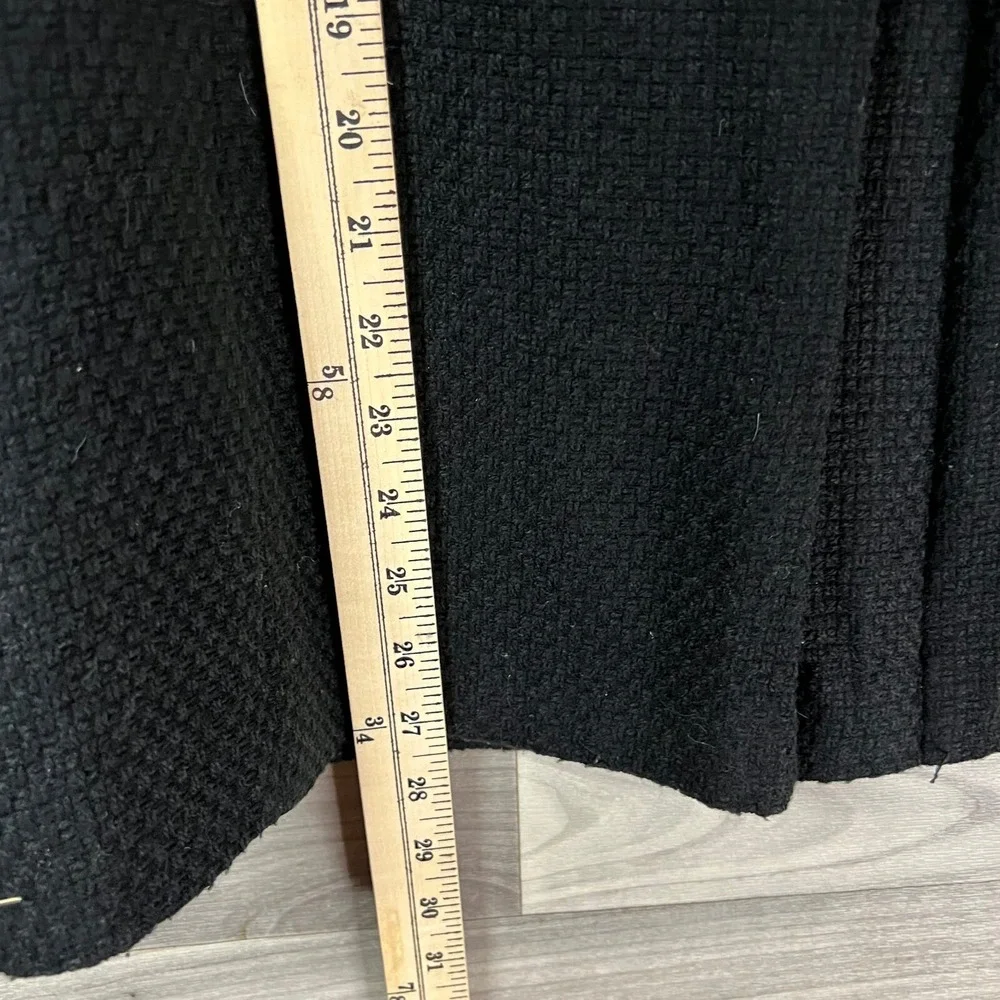 Briggs New York Peacoat Womens 8 Black Textured Acrylic Blend Button‎ Lined Warm